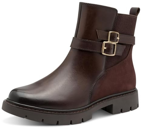 Tamaris Comfort Damen Stiefeletten mit Schnallen Elegant, Braun (Mocca), 39 EU
