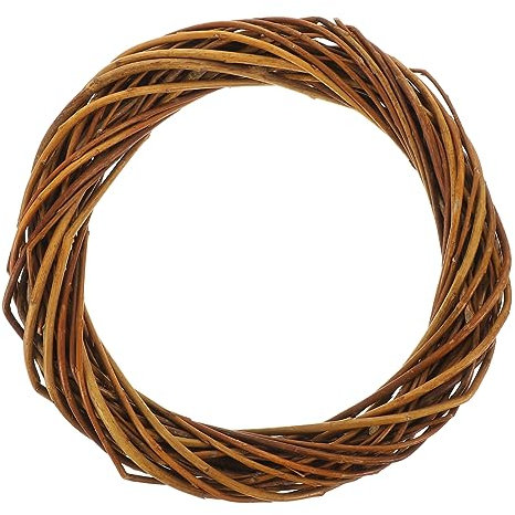 Hohopeti Runder Weidenkranz Zum Basteln DIY Kranzrahmen Weidengirlande Kranzring Für Inneneinrichtung Und Dekoration Kreise Zum Kranzbasteln Weidenkranzring