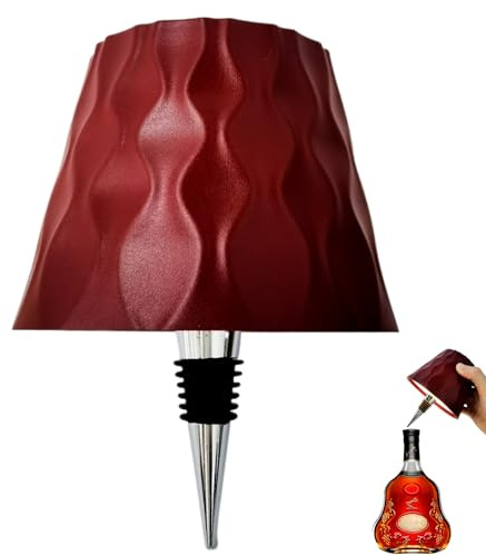 Generico Lampada per Bottiglia, Lampada per Bottiglia Senza Fili Lampade da Tavolo a Bottiglia Ricaricabile con Controllo Tattile, 3 Colori Dimmerabili per Casa, Bar e Ristoranti (Rosso)