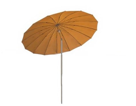 MACAGGTNTU Vintage Parasol De Plage Inclinable Parasol De Jardin 200cm Rond Parasol De Terrasse avec Hauteur Réglable Portable Parasol De Marché(Khaki)