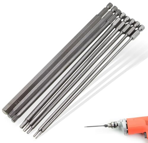 8 Stück Torx Bit Set Lang 200mm, Schraubendreher Lange Bits Set Bitsatz Lang T8 T10 T15 T20 T25 T27 T30 T40 Stern Kopf Torx Bits Satz Werkzeuge