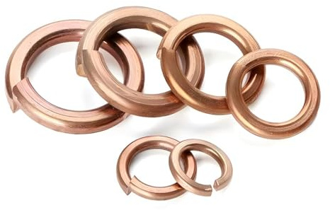 Rummyluck Rondelle di Bloccaggio a Molla in Ottone Rondelle Elastiche Spaccate M6 (30 Pezzi)