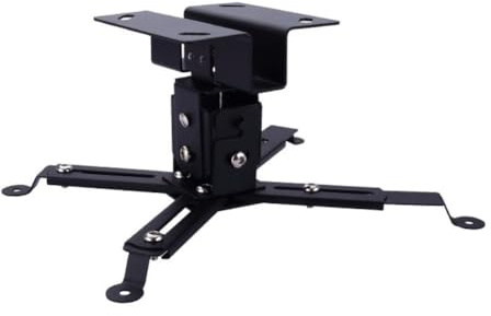 Gettimore Adjustable Low Profile Projector Ceiling Mount - Metal, 12 cm Vertical Adjustment for Home Office Setup, White