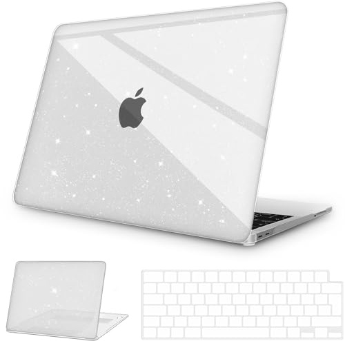 NPUOLS Funda para MacBook Neo 13 Pulgadas 2026 A18 Pro A3404, Glitter | Carcasa Protectora Rígida para Macbook Neo 13 Case + Cubierta de Teclado TPU EU