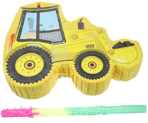 IMUSINICE Pinata di Carta a Forma di Escavatore, Set 1 Pezzo, Decorazione Creativa per Festa e Celebrazione di Compleanno Tema Edilizia