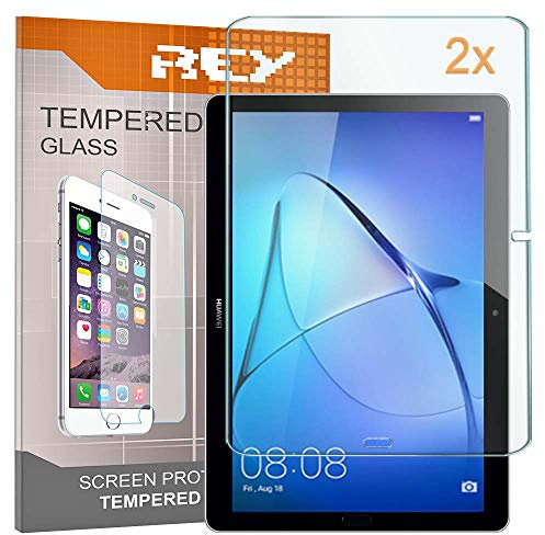 REY Pack 2X Pellicola salvaschermo per Huawei MEDIAPAD M5 10,8, Pellicole salvaschermo Vetro Temperato 9H+, di qualità Premium Tablet