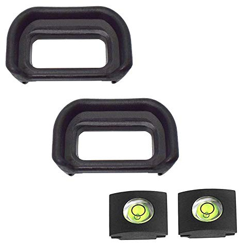 ULBTER Augenmuschel Okular Sucher EP17 für Sony Alpha A6400 A6500 A6600 6600 6400 6500 Kameras Sony FDA-EP17 Okular, Okularmuschel & Blitzschuhabdeckung-(2 + 2 Stück) | FDA-EP17 Augenmuschel mit Blitzschuh-Abdeckung