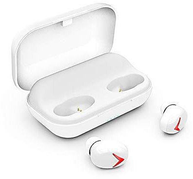 WANGLXBT Mini Ecouteurs Bluetooth sans Fil, Contrôle Tactile/Bluetooth 5.0/Mono-Stéréo Ecouteurs sans Fil Bluetooth Sport Oreillettes Invisible Kit Mains Libres avec Micro Portatif, White