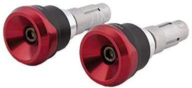 HIGHSIDER Motorrad Lenkergewichte Akron-LS f. Lenkerendenspiegel (2er-Pack) (Rot)