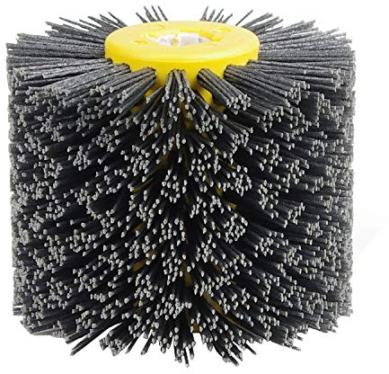 EXLECO Rithjul # 120 korn trumma brännande hjul trådborste 19 mm hål, diameter 120 mm svart