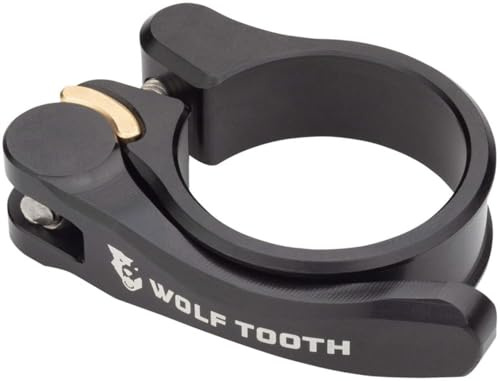 Wolfszahn QR Schnellspanner-Sattelstützenklemme – 29,8 mm, Schwarz | Wolf Tooth 29,8 mm Aluminium-Sattelstützenklemme, CNC-gefräst, leicht, glatter Hebel