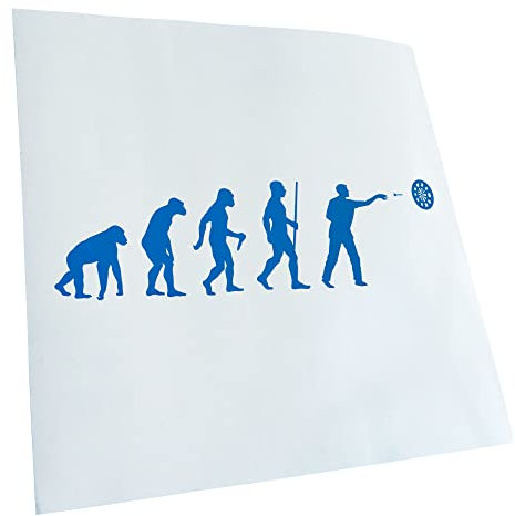 Kiwistar - Autocollant - fléchettes Bullseye Evolution - 24 x 7 cm - bleu - G24 - Pour voitures, vélos, véhicules, motos, cyclomoteurs, tuning, vitres arrière