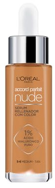 L’Oréal Paris Siero Colorato Accord Parfait, Per Pelle Rimpolpata e Idratata, Finish Naturale, Texture Leggera, Tonalità: 5-6 Medium-Tan, 30 ml