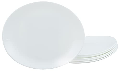 Creatable, 23793, Serie ITALIEN PARTY, 6-teiliges Geschirrset, Schnitzelteller aus Opalglas, spülmaschinen- und mikrowellengeeignet, Made in Europe