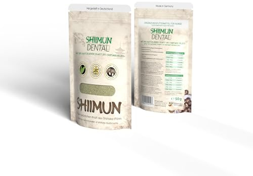 Bellfor Shiimun Dental – Natürliche Zahnpflege für Hunde – 50 g Ergänzungsfuttermittel mit Shiitake & Kamille zur Unterstützung der Mundgesundheit und des Zahnfleisches