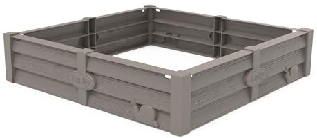 Smoby - 2-in-1 Square Garden - Sandkasten oder Gemüsebeet - Zubehör für Spielhaus - 76x76 cm - Mit Bodenplane - recycelter Kunststoff