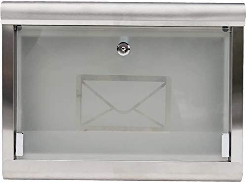 Briefkasten Villa Regenfester Wandbriefkasten 304 Edelstahl Glas im Freien