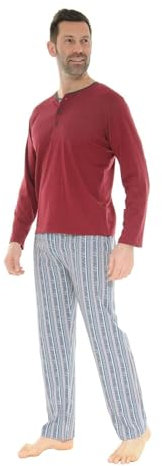 CHRISTIAN CANE Pyjama Long Bordeaux DAUBIAS