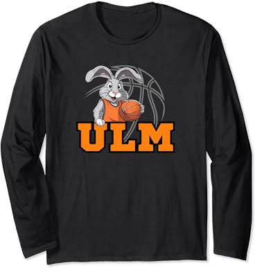 Ulm Basketball Fan Support Schwaben Stadion orange weiss Langarmshirt