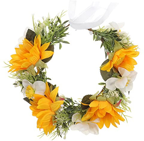 Housoutil Verstellbares Sonnenblumen-haarband Handgefertigte Hochzeitskranz-stirnbänder Für Braut Brautjungfern Und Besondere Anlässe Perfekter Haarschmuck Für Hochzeiten