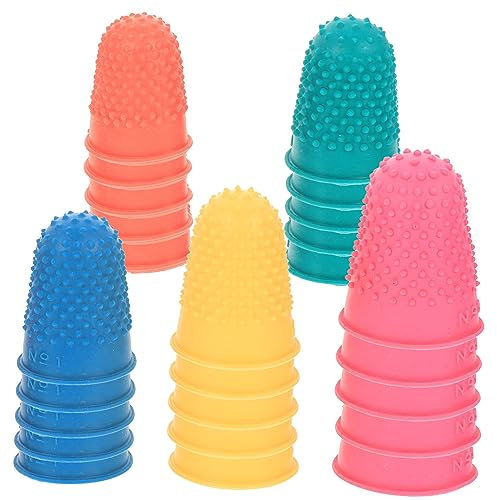 HAPINARY 25stücke Leichte Fingerlinge Rutschfeste Fingerlinge Tragbare Fingerhüllen Fingerabdeckungen Gummifingerschutz Fingerhülle Fingerschutz