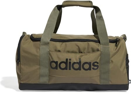 adidas Mixte Essentials Linear Duffel Bag, olive strata/black, S