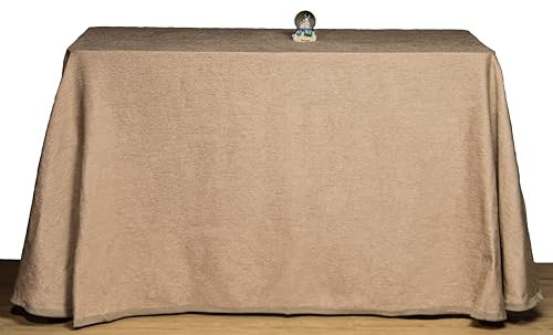 TE Texna Falda Mesa Camilla Cuadrada Rectangular de Chenilla enaguilla Mantel Otoño-Invierno-Primavera-Verano Colores Cuadrada Mantiene el Calor fresquita Verano (Tostado, 70x120)
