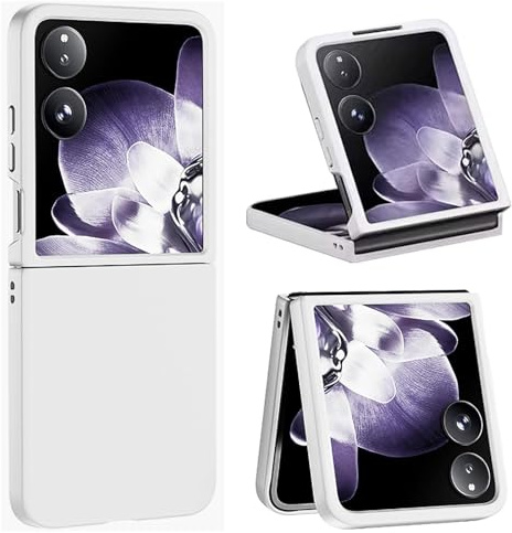 KUSINHOKA Funda para Xiaomi Mix Flip, [Anti-Choque] Rígido PC Protectora Carcasa, Ultra Fina [Anti-arañazos] Premium Caso Funda para Xiaomi Mix Flip - Blanco