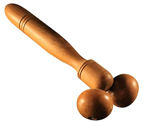 WATIIFUFU Massagerolle mit 2 Rädern Ganzkörpermassagegerät zur Linderung von Schmerzen und Beruhigung der Nerven für Nacken und Taille