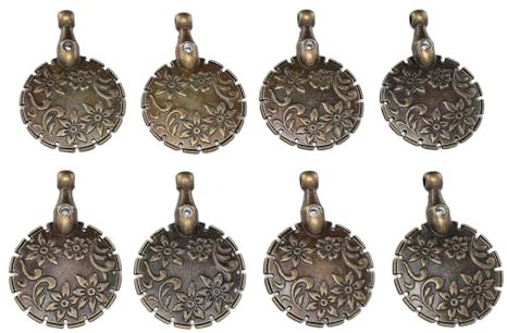 8PCS Yarn Cutter Pendants Metal Round Shape Thread Yarn Cutting Tool for Sewing Craft Pendant Supplies, Ideal Present for Sewing Enthusiasts, Suitable for Various Scenes