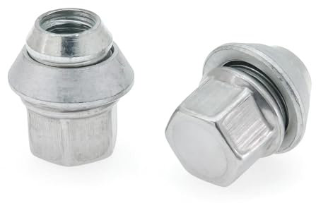 WTIXCRQ Radbolzen Radschraube Kompatibel Mit Ford Für Fiesta Für Mondeo Für Focus 1992–2014 Verchromte Radmuttern Aus Leichtmetall, 19 Mm, M12 X 1,5, Rad-Reifenbolzen, Schrauben, 10 Stück