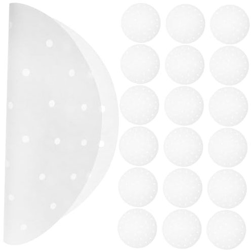 PAMINGONO 100pcs Bamboo Steamer Liner Round Air Fryer Paper Liner for Steaming Dumplings and Baking Use