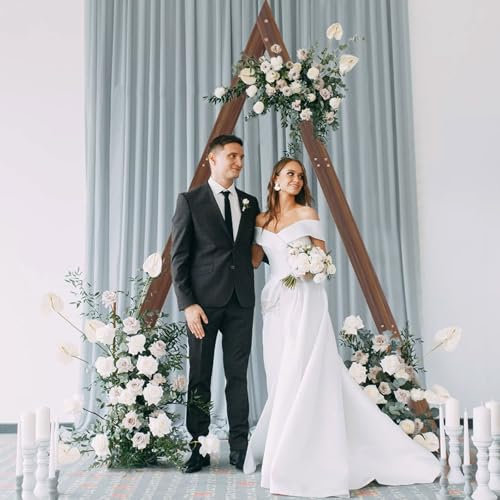 Triangle Arch Wooden Arch for Wedding Ceremony,Wood Arch,Wood Arbor Backdrop Stand,Wooden Arch Decor Rustic Wedding Arch Decorations for Garden Wedding,Parties