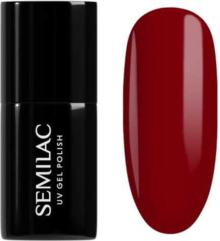 Semilac UV Nagellack 928 Radiant Raspberry 7 ml – Halbtransparentes Himbeerrot mit klassischem Rot-Touch – Strahlender, eleganter Look – Whispers of Spring Kollektion