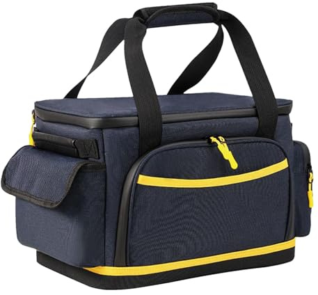 Bolsa portátil para estación de energía, bolsa de cable de carga impermeable, bolsa de transporte de tela Oxford, organizador de accesorios con múltiples bolsillos para senderismo, viajes, M, Refer to