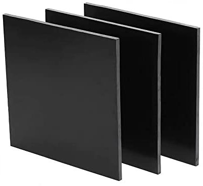 Placa de epoxi, lámina compuesta de fibra de vidrio, 1 plantilla de fibra de vidrio negra Fr4, placa de fibra de vidrio G10 for impresora 3D, plataforma extraíble, 200 x 200 mm, 2 mm (235 x 235 mm, 4