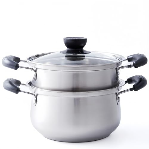 Stainless Steel Cuscuzeira Brazilian Cuscuz Steamer Pot – 6.3 Inch (16cm) Traditional Corn Cake Maker with Lid and Steam Tray – Compact Cookware for Latin Breakfast Lovers, 2 Quart Capacity