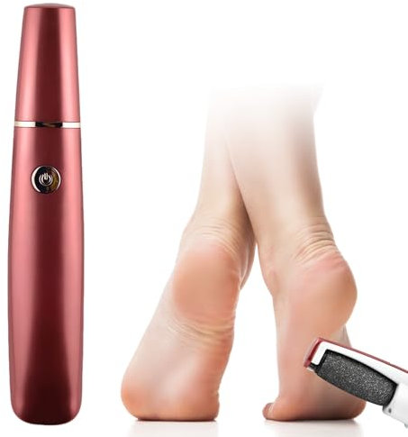 Rapeuse Pieds électrique, Rapeuse Pieds Electrique Puissante, Ponceuse Pieds Electrique, soin des pieds pour Femmes Hommes Pédicures (Rouge)