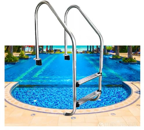 Swimming Pool Ladder,2/3 Steps Stainless Steel Step,Inground Pool Handrails with Pedal,Easy Assembly and Climbing(2 steps,1.2mm)
