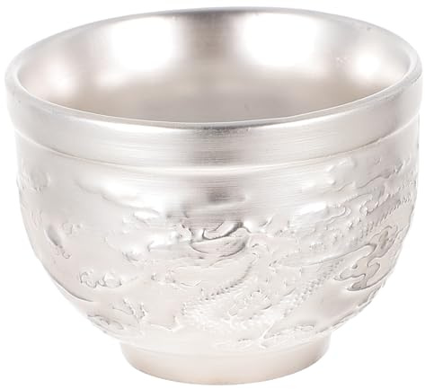 Luxshiny 1pezzi Tazza Da Tè Argentata in Delicata e Compatta Servizio Da Tè Vintage Per Degustazione