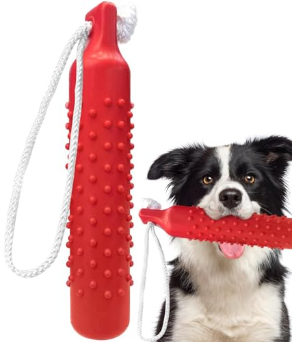 Generisch Wasserspielzeug Hunde-Schwimmspielzeug, 24 cm, Abnehmbarer Leckerli-Spender, Puzzle-Spielzeug, Dummy-Apportierspielzeug, Interaktives Spielzeug FüR Kleine, MittelgroßE Und GroßE Hunde (Rot)