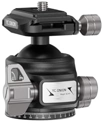 Rótula BC44 de 44 mm, Placa de liberación rápida Arca Swiss, rótula panorámica, rotación de 360°, Centro de Gravedad bajo, para cámaras DSLR (Carga útil de 15 kg, 33 LB)