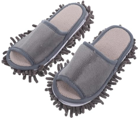Healeved Pantoufle Serpillière Femme en Coton Confortable Semelle Antidérapante, Pantoufles de Nettoyage Réutilisables pour Sols en Vinyle et Usage Intérieur