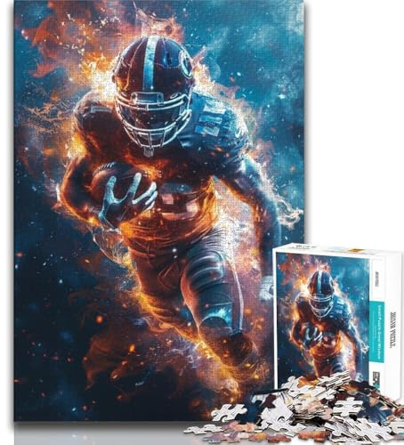 Puzzle für Erwachsene 1000 Teile American-Football-Spieler 1000 Teile für Teenager Geburtstagsgeschenk Geschenke Wandkunst für Kinder ab 14 Jahren 26x38cm