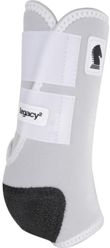 Classic Equine Legacy2 Support Boots, Front (White, Medium)