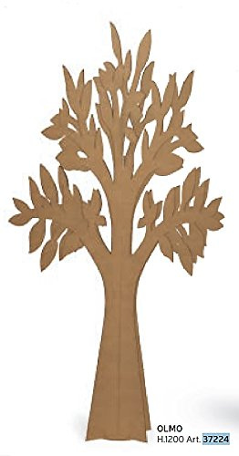 Árbol decorativo de cartón color habana 120 cm Made in Italy Tableau Mariage y vitrinas teatrales