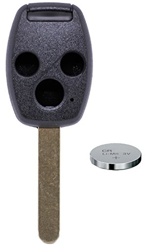 Clés de Voiture Télécommande 1 x boîtier 3 boutons + 1 x Vierge hon66 + 1 x CR1616 Batterie pour Honda