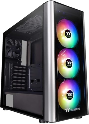 Thermaltake Level 20 MT ARGB | Mid-Tower-ATX-PC-Gehäuse | 2 x gehärtetes 4mm Glasseitenteil | 4X leise-120mm-RGB-Lüfter | schwarz