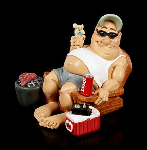 Funny Life Figur - Camper mit Grill und Bier | Witzige Dekofigur, handbemalt