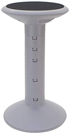 Storex Active Tilt Stool – Ergonomic Seating for Flexible Office Space and Standing Desks, Adjustable 12-24 Inch Height, Gray (00322U01C)